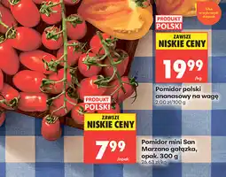 Biedronka Pomidor mini San Marzani gałązka, opak oferta