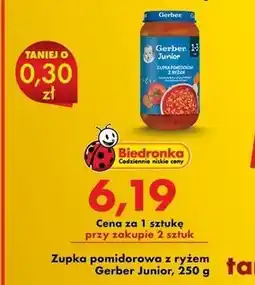 Biedronka Zupka pomidorowa z ryżem Gerber Junior oferta
