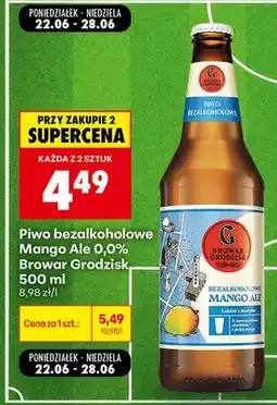 Biedronka Piwo bezalkoholowe Mango Ale Browar Grodzisk oferta