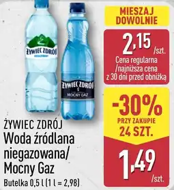 ALDI Żywiec Zdrój Woda źródlana niegazowana/Mocny Gaz oferta
