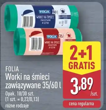 ALDI Folia Worki na śmieci zawiązywane oferta