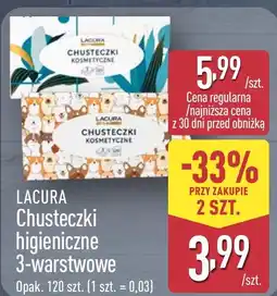 ALDI Lacura Chusteczki higieniczne 3-warstwowe oferta