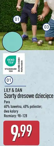 ALDI Lily & Dan Szorty dresowe dziecięce oferta
