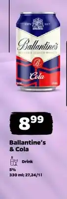 Netto Drink Ballantine's & Cola oferta