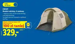 Lidl Namiot rodzinny 4-osobowy Crivit oferta