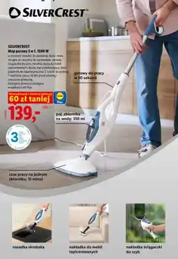 Lidl Mop parowy 2 w 1 SilverCrest oferta