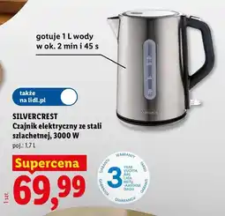 Lidl Czajnik elektryczny ze stali szlachetnej Silvercrest oferta