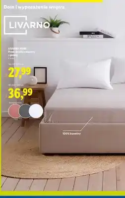 Lidl Prześcieradło z bawełny z gumką LIVARNO HOME 180-200x200 cm oferta