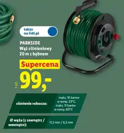 Lidl Wąż ciśnieniowy z bębnem Parkside 20 m oferta