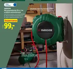 Lidl Wąż pneumatyczny na bębnie automatycznym Parkside 10 m + 3 m oferta