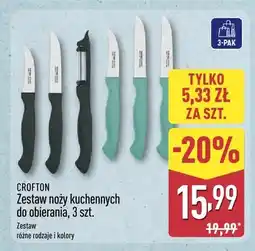 ALDI Zestaw noży kuchennych do obierania Crofton oferta