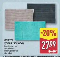 ALDI Dywanik łazienkowy Novitesse oferta