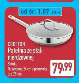 ALDI Patelnia ze stali nierdzewnej Crofton 24 cm z pokrywką oferta