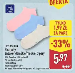 ALDI Skarpety sneaker damskie Up2Fashion oferta