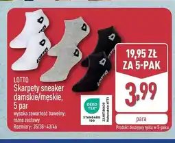 ALDI Skarpety sneaker damskie LOTTO 5-pak oferta