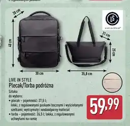 ALDI Plecak podróżny Live In Style oferta