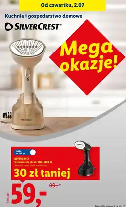 Lidl SILVERCREST Parownica do ubrań, 1190-1400 W oferta