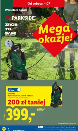 Lidl PARKSIDE Myjka ciśnieniowa, 2400 W, 170 barów oferta