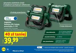 Lidl PARKSIDE Reflektor LED z funkcją powerbanku, 2 x 5 W oferta