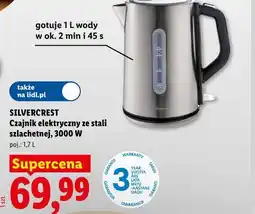 Lidl SILVERCREST Czajnik elektryczny ze stali szlachetnej, 3000 W oferta
