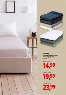 Lidl LIVARNO Prześcieradło dżersejowe z bawełną z gumką oferta