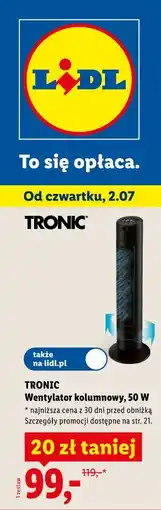 Lidl TRONIC Wentylator kolumnowy, 50 W oferta