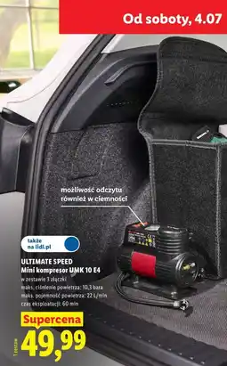 Lidl ULTIMATE SPEED Mini kompresor UMK 10 E4 oferta
