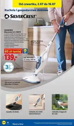 Lidl SILVERCREST Mop parowy 2 w 1, 1500 W oferta