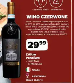 Netto L'Altro Pendium Primitivo di Manduria Wino czerwone półwytrawne oferta