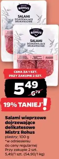Netto Salami wieprzowe dojrzewające delikatesowe Mistrz Rohus oferta