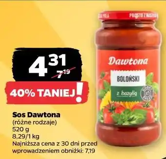 Netto Sos Dawtona (różne rodzaje) oferta