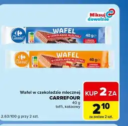 Carrefour Market Wafel w czekoladzie mlecznej Carrefour oferta