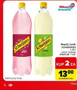 Carrefour Market Napój, tonik Schweppes oferta