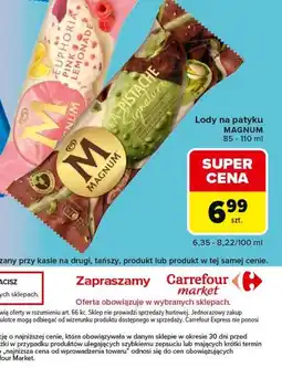 Carrefour Market Lody na patyku MAGNUM oferta
