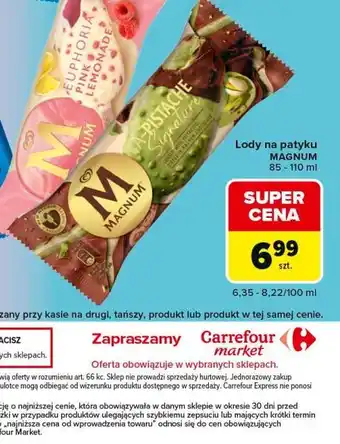 Carrefour Market Lody na patyku MAGNUM oferta