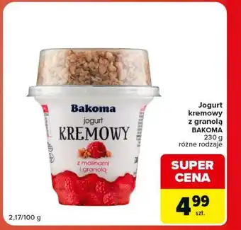 Carrefour Market Jogurt kremowy z granola BAKOMA oferta
