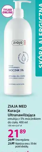 Hebe ZIAJA MED Kuracja Ultranawilżająca emulsja do ciała z 5% mocznikiem do ciała oferta