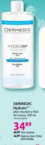 Hebe DERMEDIC Hydrain3 płyn micelarny H2O do twarzy oferta