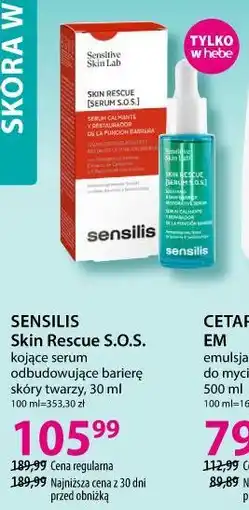 Hebe Sensilis Skin Rescue S.O.S. kojące serum odbudowujące barierę skóry twarzy oferta