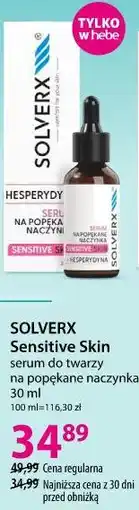 Hebe SOLVERX Sensitive Skin serum do twarzy na popękane naczynka oferta