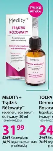 Hebe MEDITY+ Trądzik Różowaty regenerujące serum do twarzy, 30 ml oferta