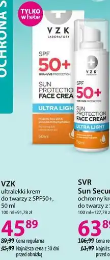 Hebe VZK ultralekki krem do twarzy z SPF50+ oferta
