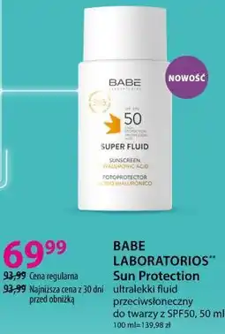 Hebe BABE LABORATORIOS Sun Protection ultralekki fluid przeciwsłoneczny do twarzy z SPF50 oferta