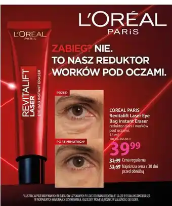 Hebe L'Oréal Paris Revitalift Laser Eye Bag Instant Eraser oferta