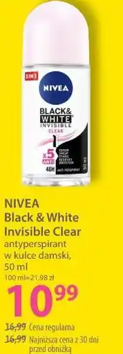 Hebe Nivea Black & White Invisible Clear antyperspirant w kulce damski oferta