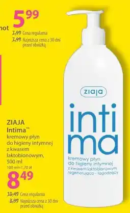 Hebe Ziaja Intima kremowy płyn do higieny intymnej z kwasem laktobionowym oferta