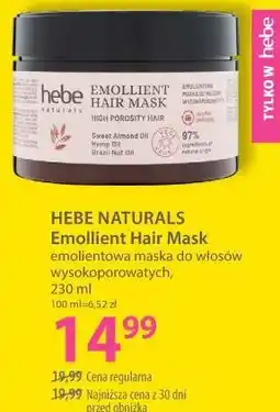 Hebe Hebe Naturals Emollient Hair Mask emolientowa maska do włosów wysokoporowatych oferta