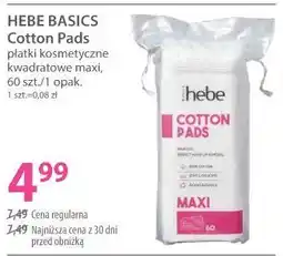 Hebe HEBE BASICS Cotton Pads płatki kosmetyczne kwadratowe maxi oferta