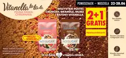 Biedronka Płatki, crunchy, granole, musli i batony vitanella oferta