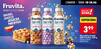 Biedronka Skyr pitny Smaki USA Fruvita oferta